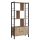 vasagle-raft-de-carti-cu-separatoare-raft-de-depozitare-stejar-cenusiu-si-negru154x74x30cm