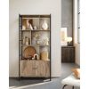 vasagle-raft-de-carti-cu-separatoare-raft-de-depozitare-stejar-cenusiu-si-negru154x74x30cm
