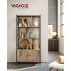 vasagle-raft-de-carti-cu-separatoare-raft-de-depozitare-stejar-cenusiu-si-negru154x74x30cm