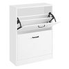 vasagle-dulap-pantofi-cu-2-usi-alb-83x60x24cm