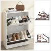 vasagle-dulap-pantofi-cu-2-usi-alb-83x60x24cm