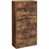vasagle-dulap-de-pantofi-cu-3-usi-maro-rustic-60x24x120cm