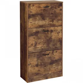 vasagle-dulap-de-pantofi-cu-3-usi-maro-rustic-60x24x120cm