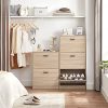 vasagle-dulap-de-pantofi-cu-3-usi-natural-120x60x24cm