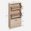 vasagle-dulap-de-pantofi-cu-3-usi-natural-120x60x24cm