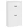 Raft depozitare pantofi cu 2 compartimente rabatabile pentru 8-12 perechi, alb 102x60x24cm