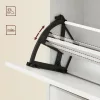 Raft depozitare pantofi cu 2 compartimente rabatabile pentru 8-12 perechi, alb 102x60x24cm