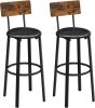 vasagle-scaun-de-bar-2-buc-scaune-inalte-de-bucatarie-piele-artificiala-maro-rustic-negru