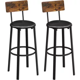 vasagle-scaun-de-bar-2-buc-scaune-inalte-de-bucatarie-piele-artificiala-maro-rustic-negru