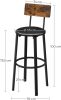 vasagle-scaun-de-bar-2-buc-scaune-inalte-de-bucatarie-piele-artificiala-maro-rustic-negru
