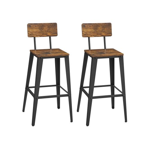 vasagle-scaun-de-bar-2-buc-scaun-inalt-de-bucatarie-patrat-maro-rustic
