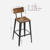 vasagle-scaun-de-bar-2-buc-scaun-inalt-de-bucatarie-patrat-maro-rustic