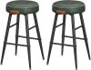 vasagle-echo-scaune-de-bar-2-buc-husa-din-piele-artificiala-cusuta-verde-inaltime-63-cm