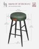 vasagle-echo-scaune-de-bar-2-buc-husa-din-piele-artificiala-cusuta-verde-inaltime-63-cm