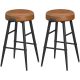 vasagle-echo-scaune-de-bar-2-buc-husa-din-piele-artificiala-cusuta-maro-inaltime-63-cm