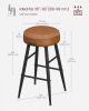 vasagle-echo-scaune-de-bar-2-buc-husa-din-piele-artificiala-cusuta-maro-inaltime-63-cm
