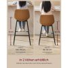 vasagle-scaune-de-bar-2-buc-spatar-ergonomic-piele-ecologica-picioare-metalice-maro