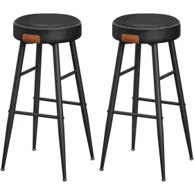 vasagle-echo-scaune-de-bar-2-buc-husa-din-piele-artificiala-cusuta-neagra-76-cm-inaltime