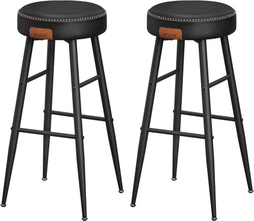 vasagle-echo-scaune-de-bar-2-buc-husa-din-piele-artificiala-cusuta-neagra-76-cm-inaltime