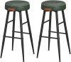 vasagle-echo-scaune-de-bar-2-buc-husa-din-piele-artificiala-cusuta-verde-76-cm-inaltime