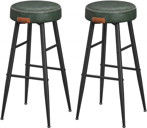 vasagle-echo-scaune-de-bar-2-buc-husa-din-piele-artificiala-cusuta-verde-76-cm-inaltime