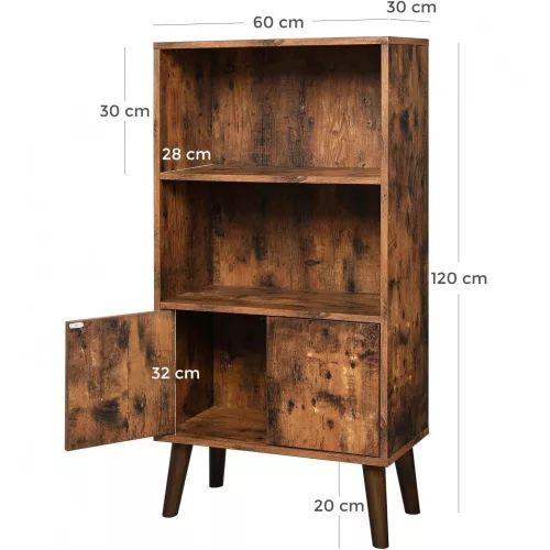 vasagle-raft-de-depozitare-maro-rustic-60x30x120cm