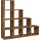 vasagle-biblioteca-raft-separator-de-camera-maro-rustic-129x129x29cm