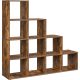 vasagle-biblioteca-raft-separator-de-camera-maro-rustic-129x129x29cm