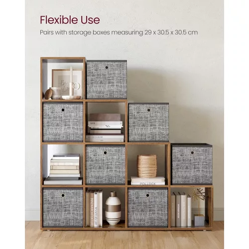 vasagle-biblioteca-raft-separator-de-camera-maro-rustic-129x129x29cm