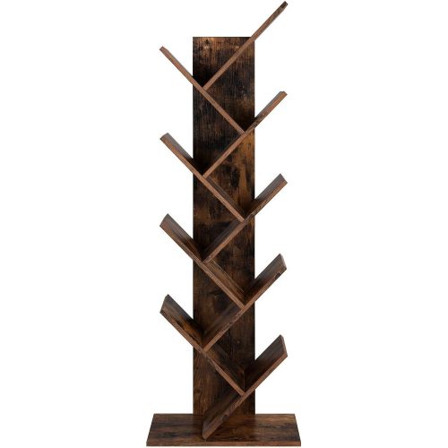 vasagle-raft-de-carti-raft-in-picioare-maro-rustic-50x25x141cm
