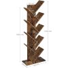 vasagle-raft-de-carti-raft-in-picioare-maro-rustic-50x25x141cm