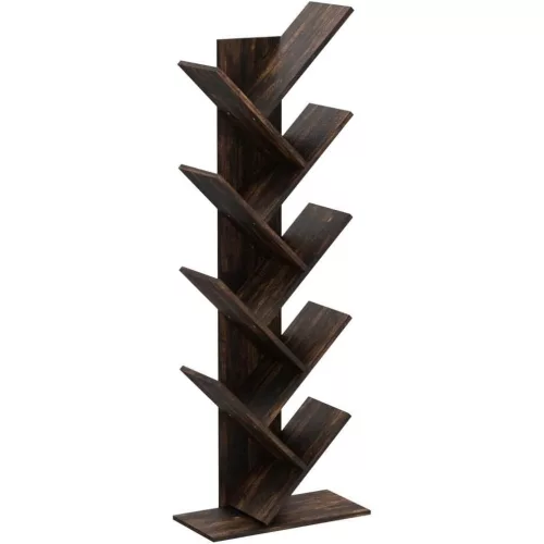 vasagle-raft-de-carti-raft-in-picioare-maro-rustic-50x25x141cm