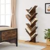 vasagle-raft-de-carti-raft-in-picioare-maro-rustic-50x25x141cm