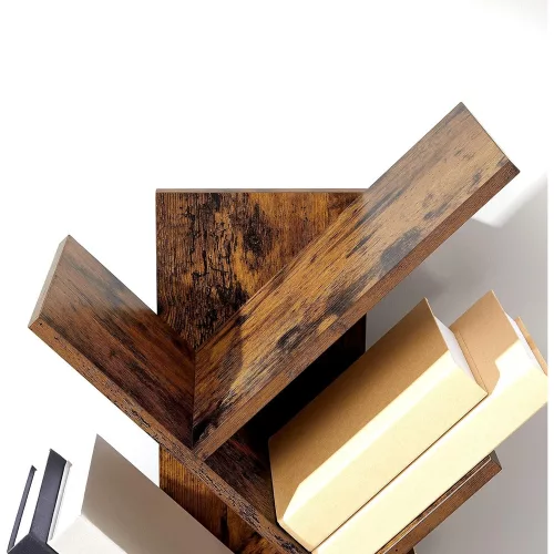 vasagle-raft-de-carti-raft-in-picioare-maro-rustic-50x25x141cm