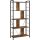 vasagle-raft-de-depozitare-maro-rustic-150x74x30cm