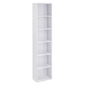 vasagle-raft-de-carti-stil-scandinav-6-niveluri-alb-40x24x178cm