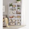 vasagle-raft-de-carti-stil-scandinav-6-niveluri-alb-40x24x178cm