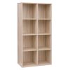 vasagle-raft-de-carti-raft-de-depozitare-8-compartimente-stejar-65x30x129cm