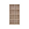 vasagle-raft-de-carti-raft-de-depozitare-8-compartimente-stejar-65x30x129cm