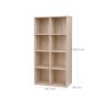 vasagle-raft-de-carti-raft-de-depozitare-8-compartimente-stejar-65x30x129cm