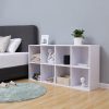 vasagle-biblioteca-raft-depozitare-8-compartimente-alb-65x30x129cm