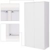 vasagle-biblioteca-raft-depozitare-8-compartimente-alb-65x30x129cm