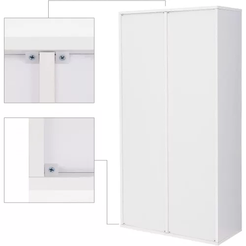 vasagle-biblioteca-raft-depozitare-8-compartimente-alb-65x30x129cm