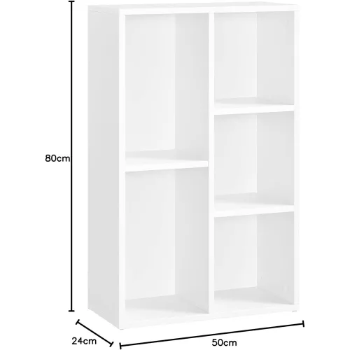 vasagle-raft-de-carti-raft-de-depozitare-alb-80x50x24cm