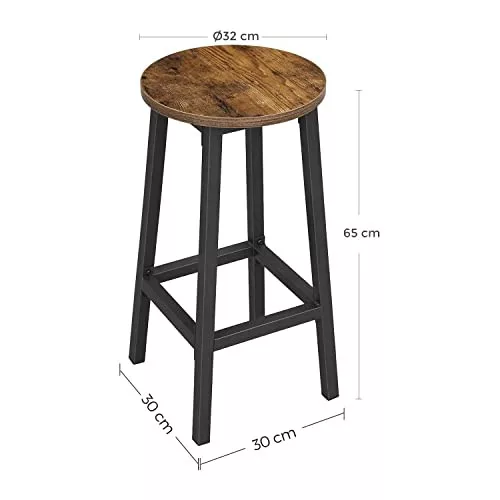 vasagle-scaune-de-bar-2-buc-scaune-inalte-de-bucatarie-rotund-maro-rustic