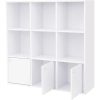 vasagle-raft-de-carti-raft-de-depozitare-cu-3-usi-alb-97x97x29cm