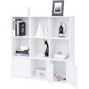 vasagle-raft-de-carti-raft-de-depozitare-cu-3-usi-alb-97x97x29cm