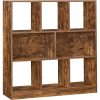 vasagle-raft-de-depozitare-maro-rustic-100x97x30cm