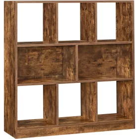 vasagle-raft-de-depozitare-maro-rustic-100x97x30cm