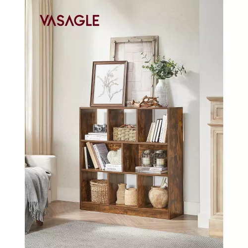 vasagle-raft-de-depozitare-maro-rustic-100x97x30cm